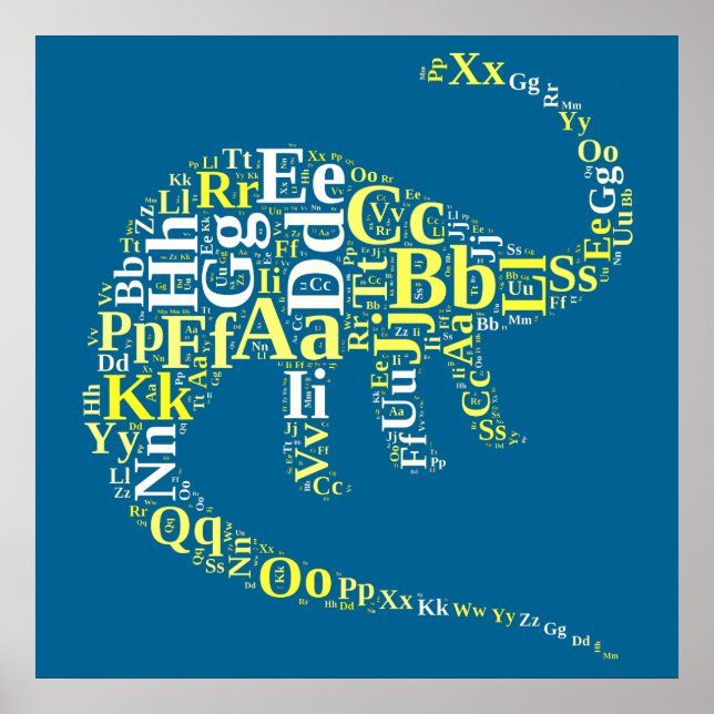 Póster alfabeto Dino (Frente)