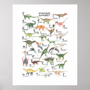 Poster Alfabeto Dinossauro