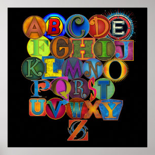 Poster Alfabeto do Quarto Infantil 