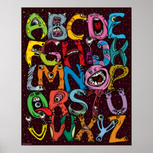 Póster Alfabeto estrangeiro