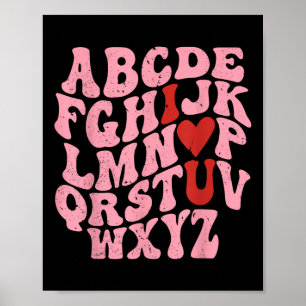 Poster Alfabeto Eu Te Amo Professor De Coração Dia de os