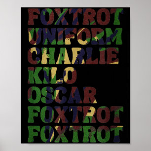 Poster Alfabeto Fonético Nato Militar Piolhos Exército Ta