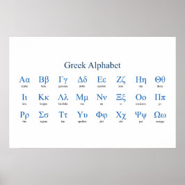 Poster Alfabeto Grego - Horizontal Estreita