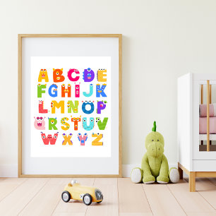 Poster Alfabeto Monster ABC
