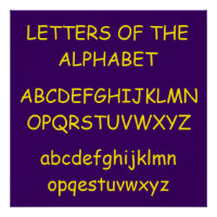 Alfabeto por Janz Purple ABCs