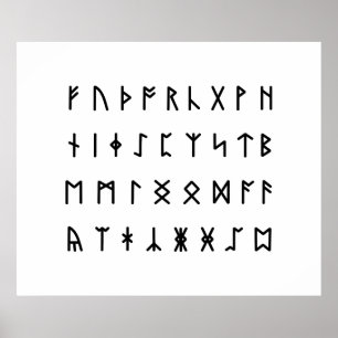 Poster Alfabeto Runic [Futhorc]
