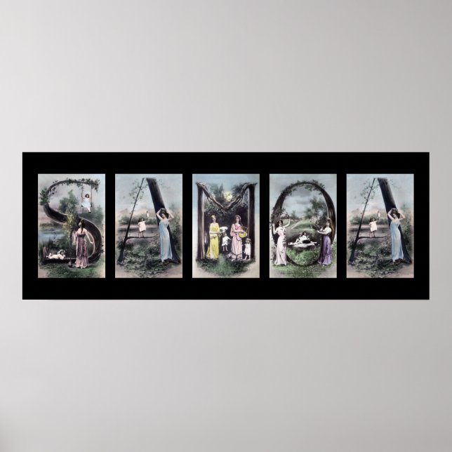 Póster Alfabeto SAMOA - Nome Arte (Frente)