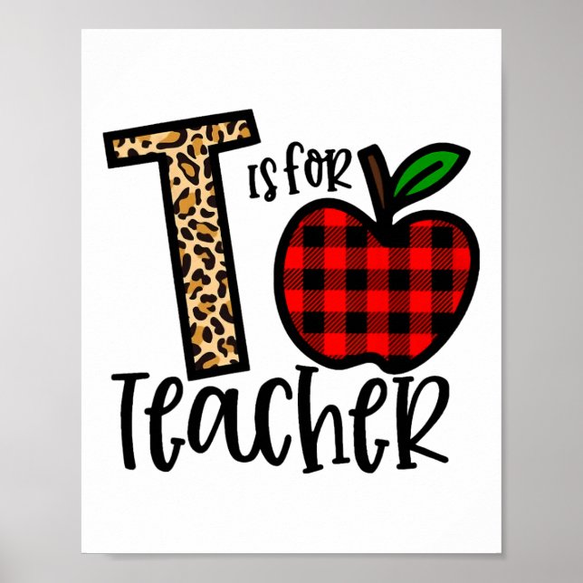 Poster Alfabeto T é de Amor de Professor Maçã  (Frente)