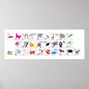 Póster Alfabetos Animais
