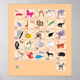 Póster Alfabetos animais