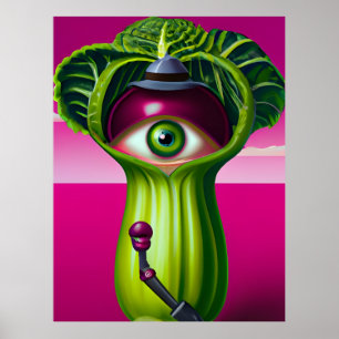 Poster Alface com olho