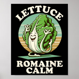 Poster Alface Romaine Calma Atenção Plena Vegano Amante d