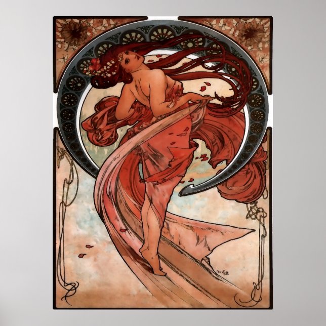 Póster Alfons Mucha Dance (Frente)