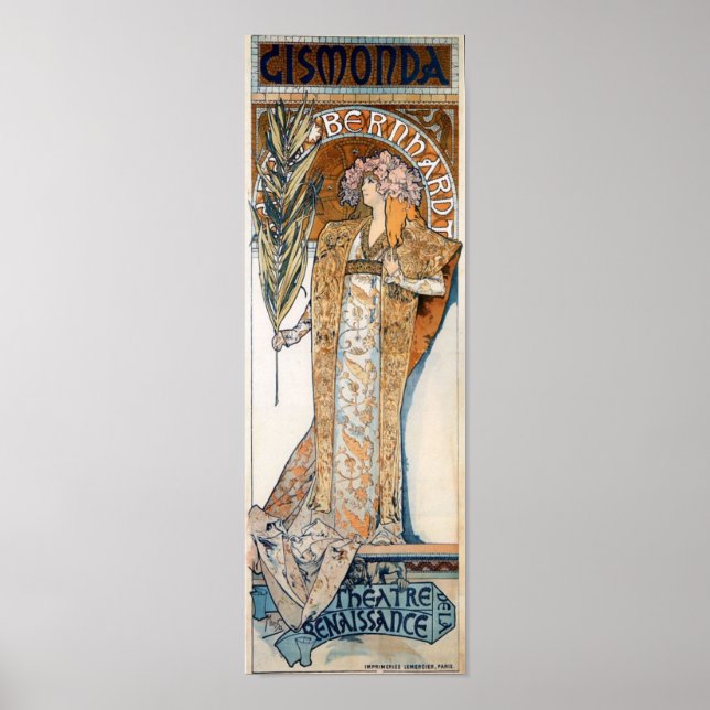 Poster Alfons Mucha Gismonda (Frente)