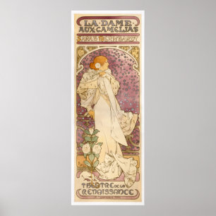 Poster Alfons Mucha La Dame aux Camlias Sarah Bernhardt