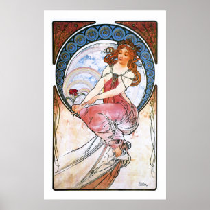 Póster Alfons Mucha: Musa da pintura