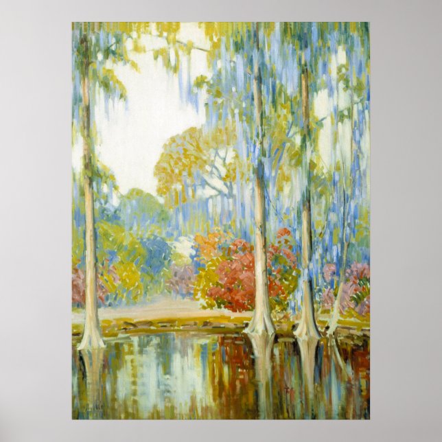 Póster Alfred Hutty Magnolia Gardens Vintage Painting (Frente)