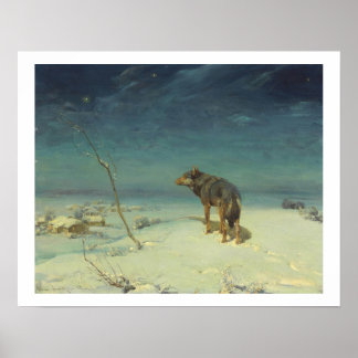 Poster Alfred Kowalski Lone Wolf em Pintor de Óleo de inv