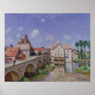 Poster Alfred Sisley a ponte em Moret