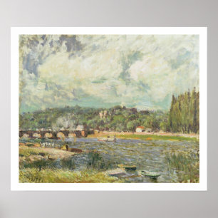 Póster Alfred Sisley   a ponte em Sevres