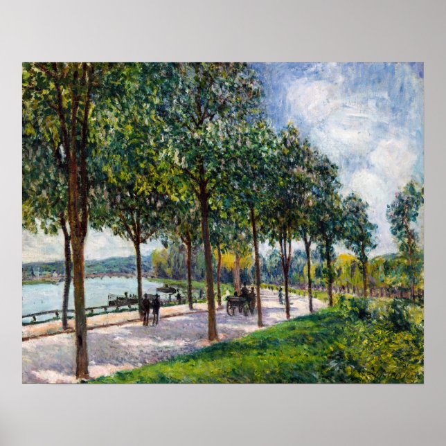 Poster Alfred Sisley - Alamedas de Castanheiras (Frente)