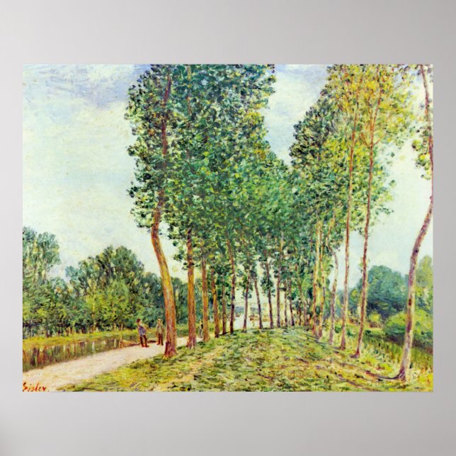 Póster Alfred Sisley - Bancos da Loing in Moret (Frente)