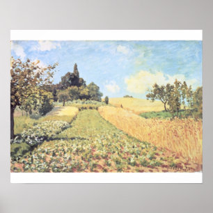 Póster Alfred Sisley   Campo de trigo
