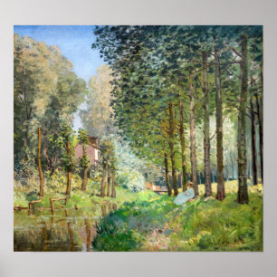 Poster Alfred Sisley - Descanse ao longo da Corrente