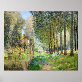 Poster Alfred Sisley - Descanso ao longo do Córrego
