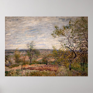 Poster Alfred Sisley - Dia Ventoso em Veneux