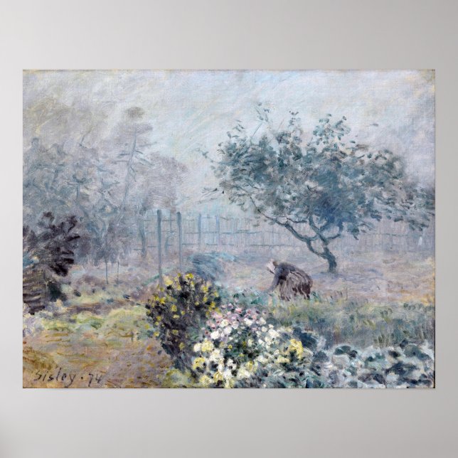 Poster Alfred Sisley Fog, Voisins (Frente)