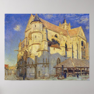 Póster Alfred Sisley Igreja no Moret, Clima Sapado