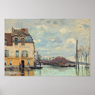 Poster Alfred Sisley - Inundações em Port-Marly