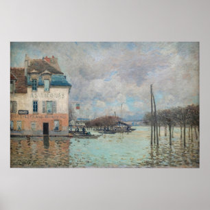 Poster Alfred Sisley - Inundações em Port-Marly 1876