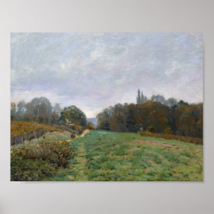 Póster Alfred Sisley - Landscape at Louveciennes