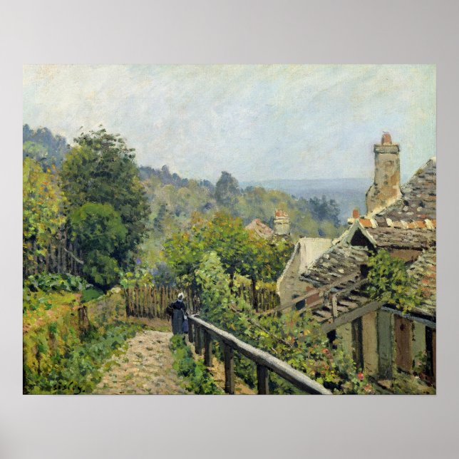 Póster Alfred Sisley | Louveciennes, The Heights at Marly (Frente)