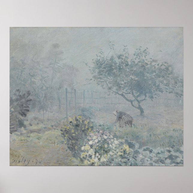 Poster Alfred Sisley - Nevoeiro, Voisins (Frente)