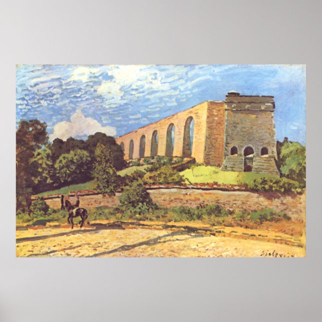 Poster Alfred Sisley O Aqueduto de Marly (Frente)