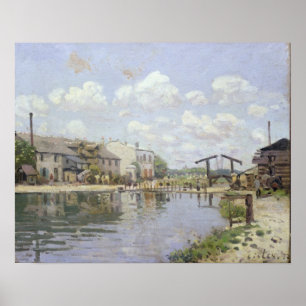 Poster Alfred Sisley o canal St Martin, Paris