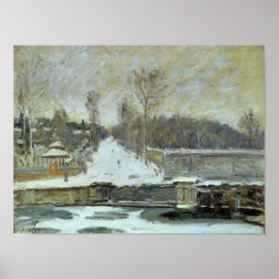 Poster Alfred Sisley o lugar molhando no Margoso-le-Roi