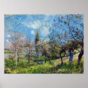 Poster Alfred Sisley Orchard em Primavera