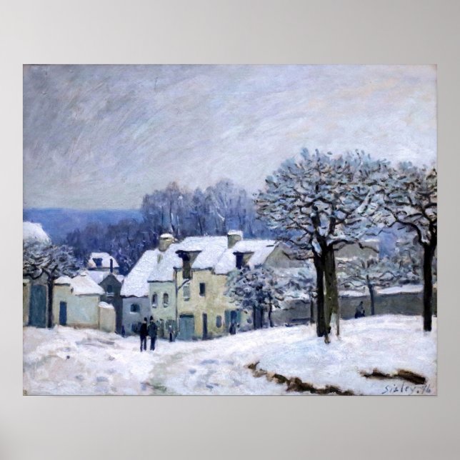 Poster Alfred Sisley - Place Chenil em Marly, Efeito de N (Frente)