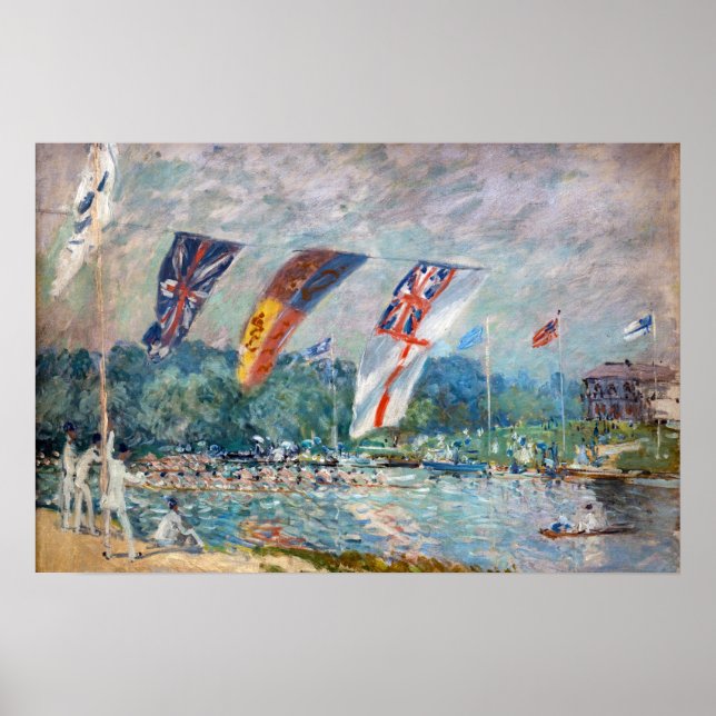 Poster Alfred Sisley - Regata em Molesey (Frente)