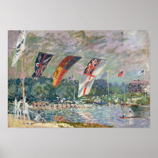 Poster Alfred Sisley | Regatta em Molesey (Frente)