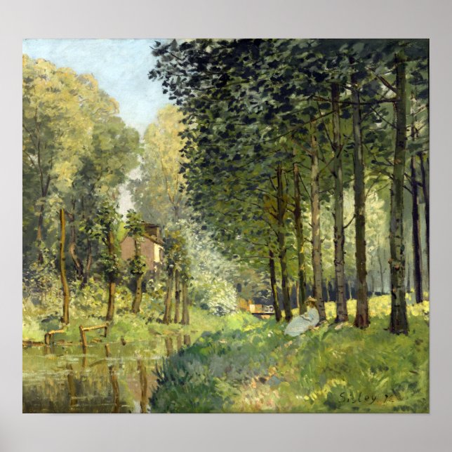 Poster Alfred Sisley Rest Ao Longo Da Corrente (Frente)