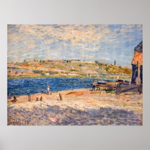 Poster Alfred Sisley - Rio Banks em Santo-Mammes