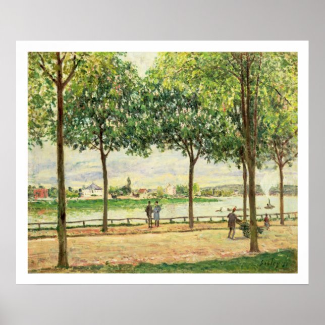 Póster Alfred Sisley | Rua das castanhas espanholas (Frente)