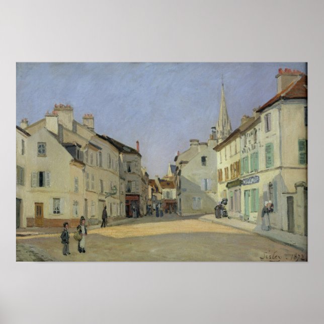 Póster Alfred Sisley | Rue de la Chaussee no Argenteuil (Frente)
