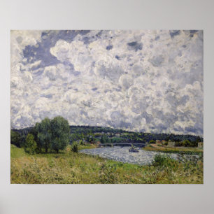 Póster Alfred Sisley   Sena em Suresnes