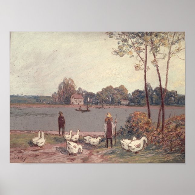 Póster Alfred Sisley | Sobre os bancos do empréstimo (Frente)
